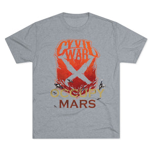 OCCUPY MARS - Multicolor on Men's Tri-Blend Crew Tee