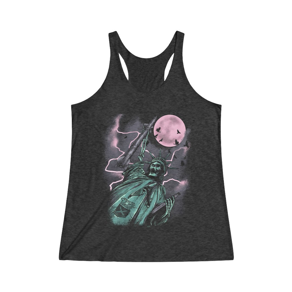 LIBERTY OR DEATH - Women's Tri-Blend Racerback Tank