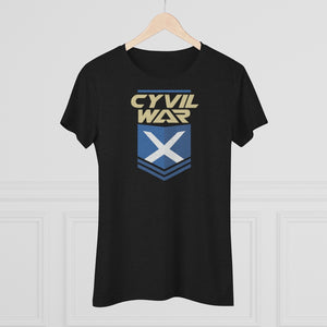 CYVIL WAR X BADGE Night Womens Multicolor on Triblend T Shirt