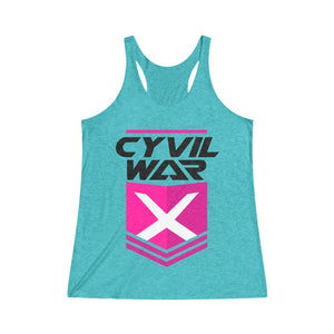 CYVIL WAR X - Pinky - Women's Tri-Blend Racerback Tank