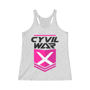 CYVIL WAR X - Pinky - Women's Tri-Blend Racerback Tank