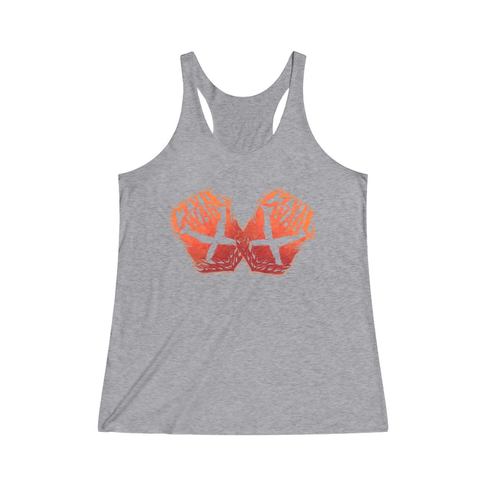 DOUBLE BARREL BURN - Women's Tri-Blend Racerback Tank