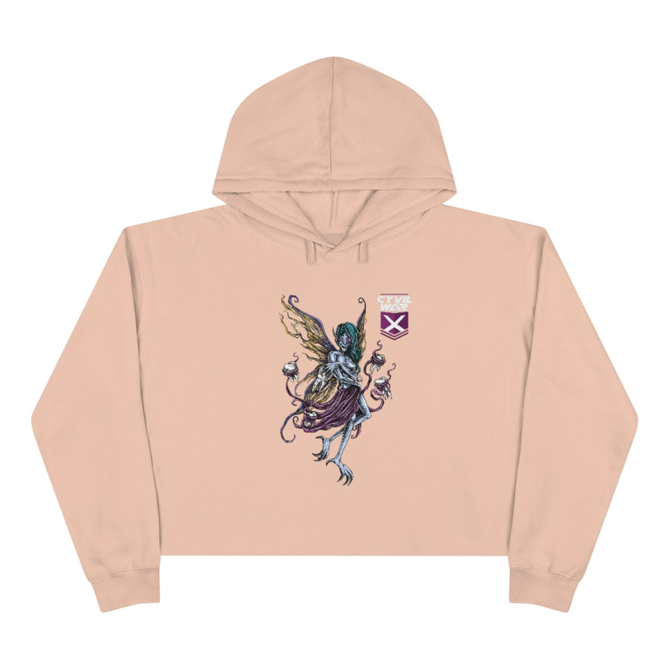 TOOTH FAIRY Womens Multicolor on Crop Hoodie