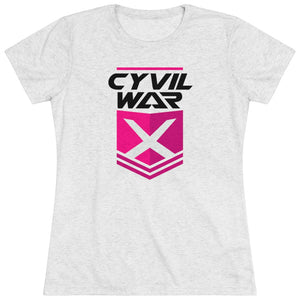 CYVIL WAR X  Pinky Women's Multicolor on Triblend T Shirt