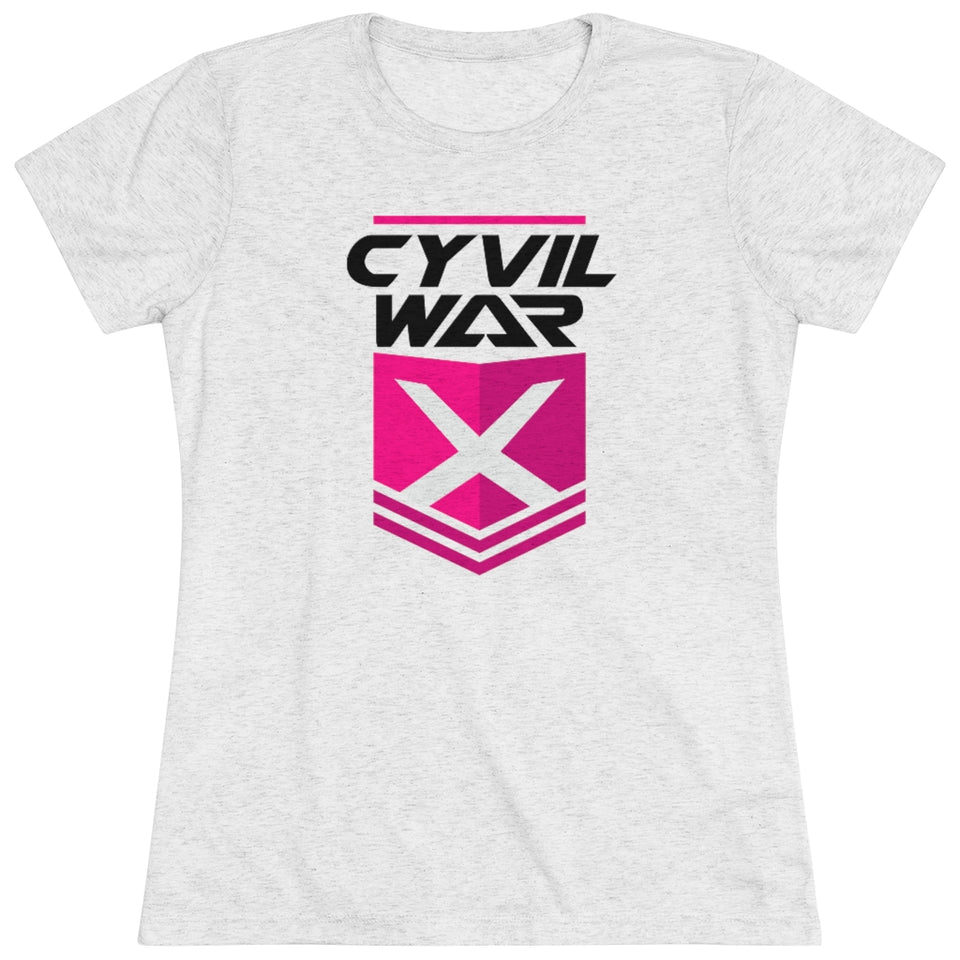 CYVIL WAR X  Pinky Women's Multicolor on Triblend T Shirt