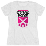 CYVIL WAR X  Pinky Women's Multicolor on Triblend T Shirt