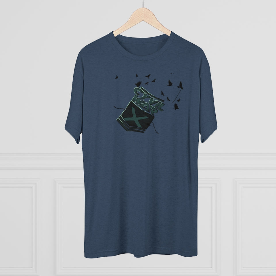 CROWS - Multicolor on Men's Tri-Blend Crew Tee