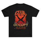 OCCUPY MARS - Multicolor on Men's Tri-Blend Crew Tee