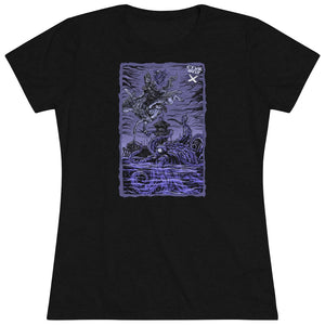 MEDUSA Womens Multicolor on Triblend T Shirt