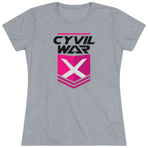 CYVIL WAR X  Pinky Women's Multicolor on Triblend T Shirt