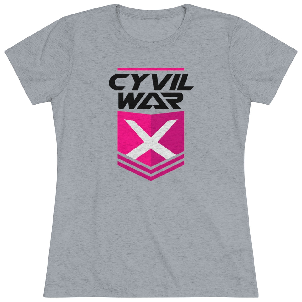 CYVIL WAR X  Pinky Women's Multicolor on Triblend T Shirt