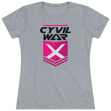 CYVIL WAR X  Pinky Women's Multicolor on Triblend T Shirt