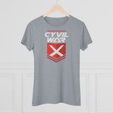 CYVIL WAR X BADGE ORANGE Multicolor on Women's Triblend T Shirt