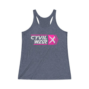 BROKEN BADGE - PINKMAN - Multicolor on Tri-Blend Racerback Tank