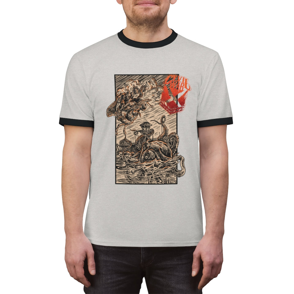 PERSEUS & PEGASUS - Multicolor on Ringer Tee