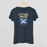 CYVIL WAR X BADGE Night Womens Multicolor on Triblend T Shirt