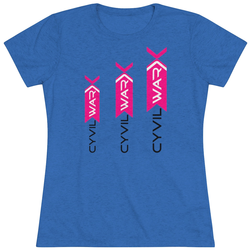 TRIPLE XXX Women's Multicolor om Triblend T Shirt