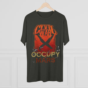 OCCUPY MARS - Multicolor on Men's Tri-Blend Crew Tee