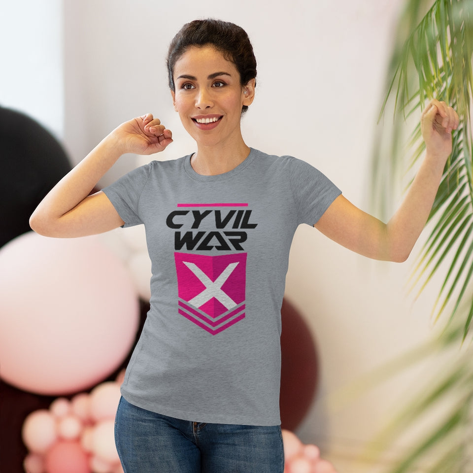 CYVIL WAR X  Pinky Women's Multicolor on Triblend T Shirt