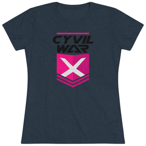 CYVIL WAR X  Pinky Women's Multicolor on Triblend T Shirt