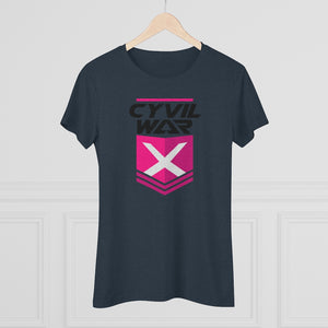 CYVIL WAR X  Pinky Women's Multicolor on Triblend T Shirt