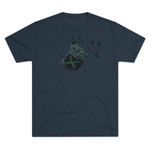 CROWS - Multicolor on Men's Tri-Blend Crew Tee