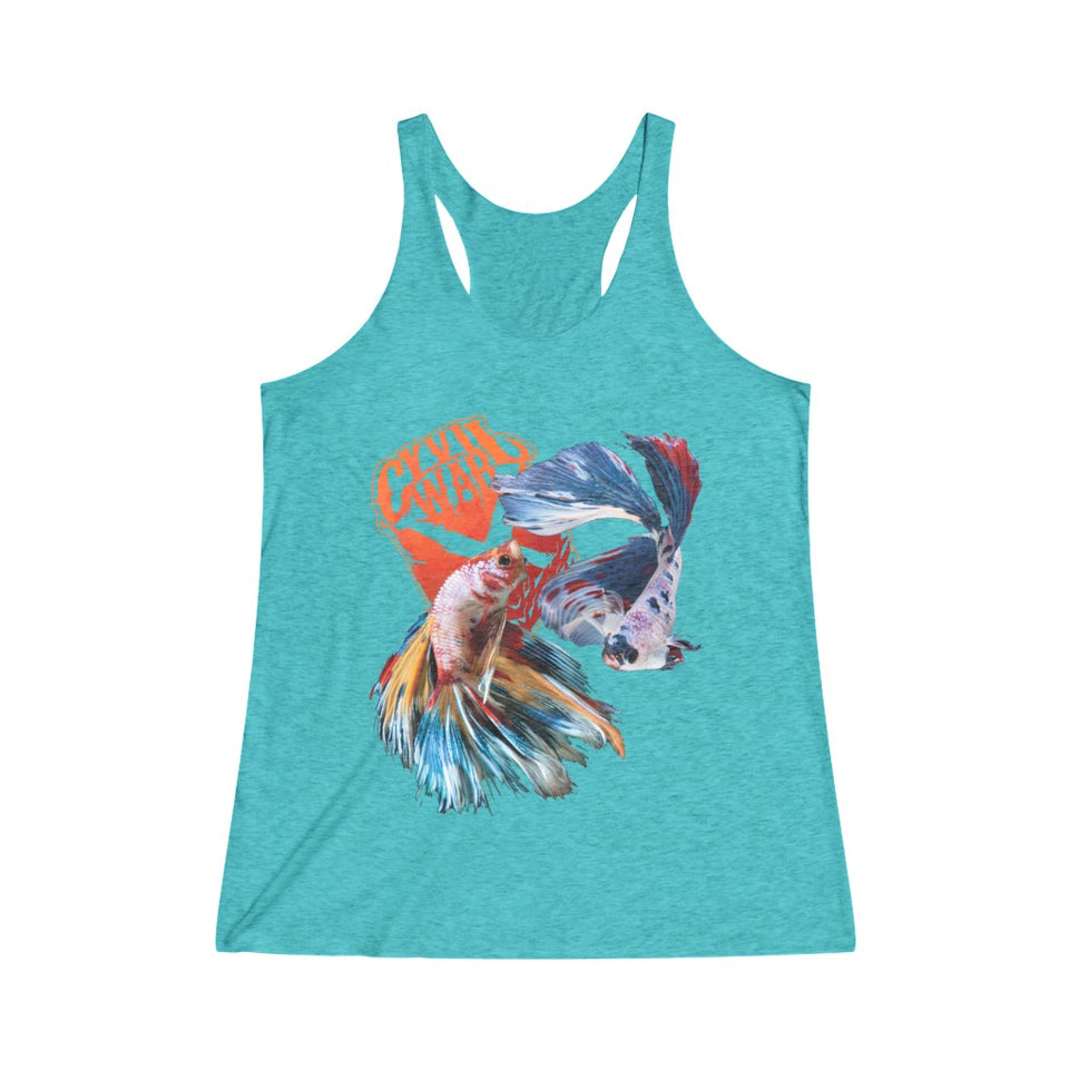 BIG FISH - Women's Tri-Blend Racerback Tank