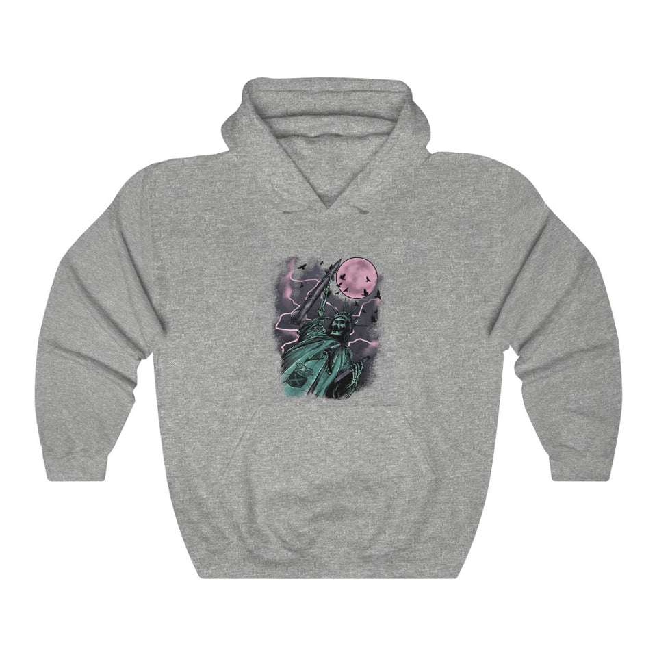 LIBERTY OR DEATH Multicolor on Hooded Sweatshirt