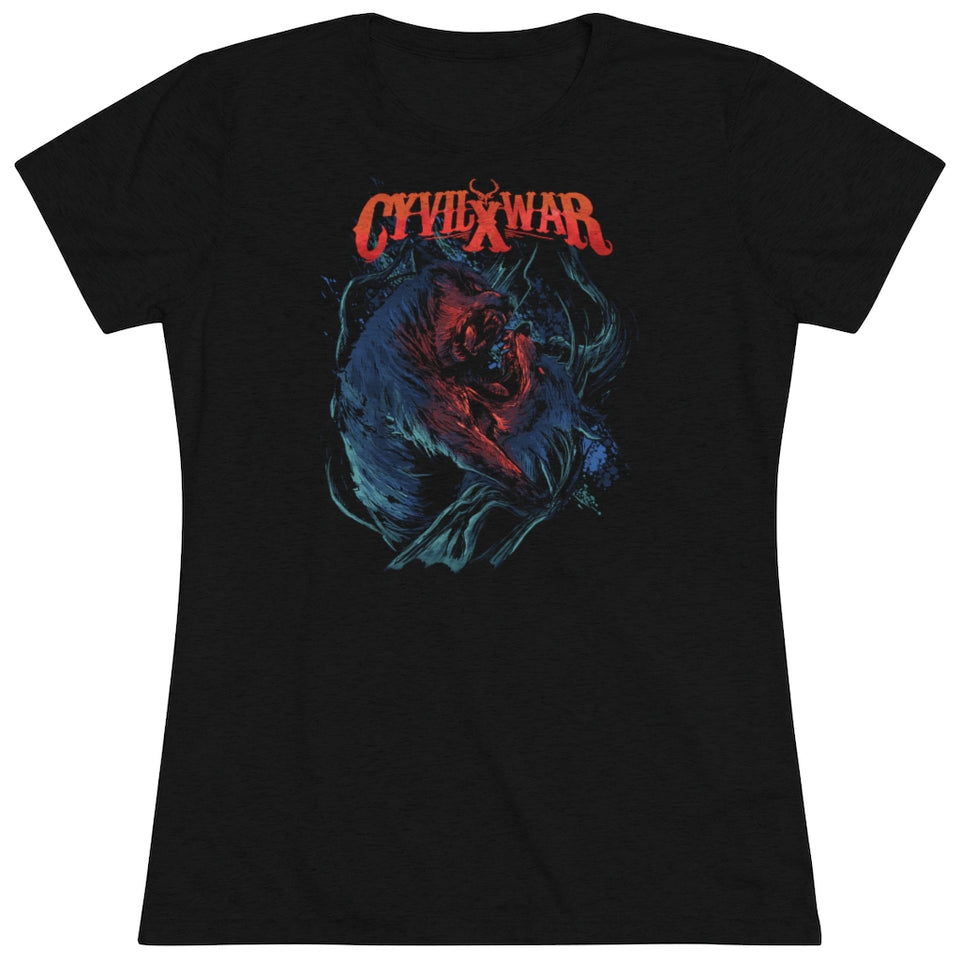 DARK TERRITORY Womens Multicolor on Triblend T Shirt