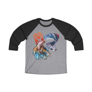 BIG FISH -  Tri-Blend 3/4 Sleeve T Shirt