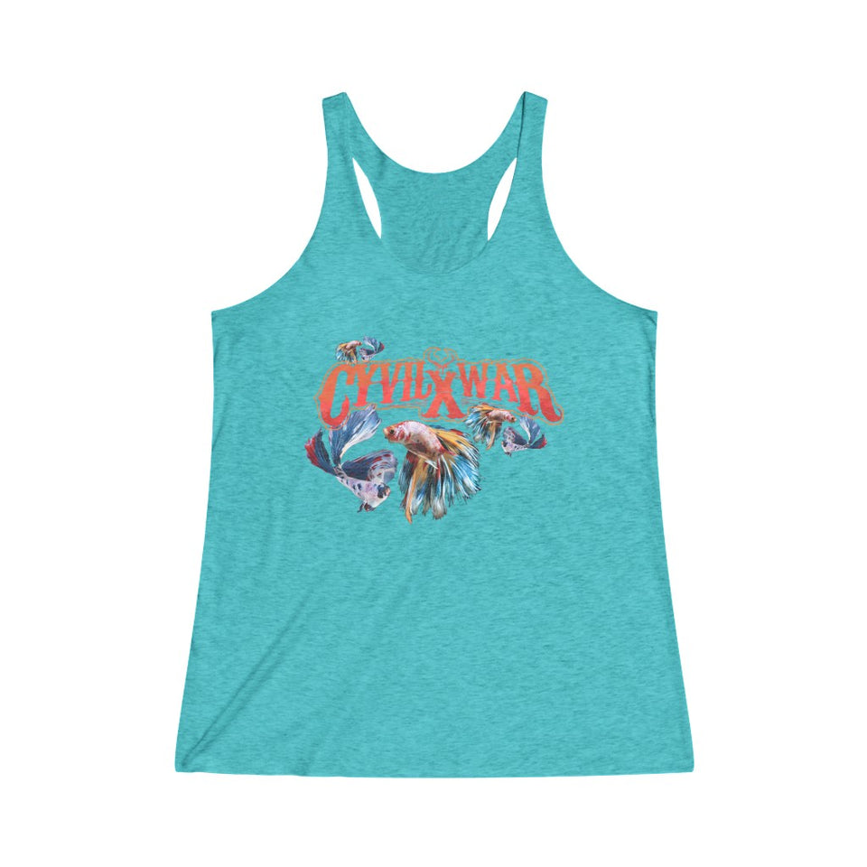 FIGHTING FISHYS - Women's Tri-Blend Racerback Tank