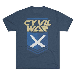 CYVIL WAR X - TWILIGHT - Multicolor on Men's Tri-Blend Crew Tee