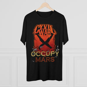 OCCUPY MARS - Multicolor on Men's Tri-Blend Crew Tee